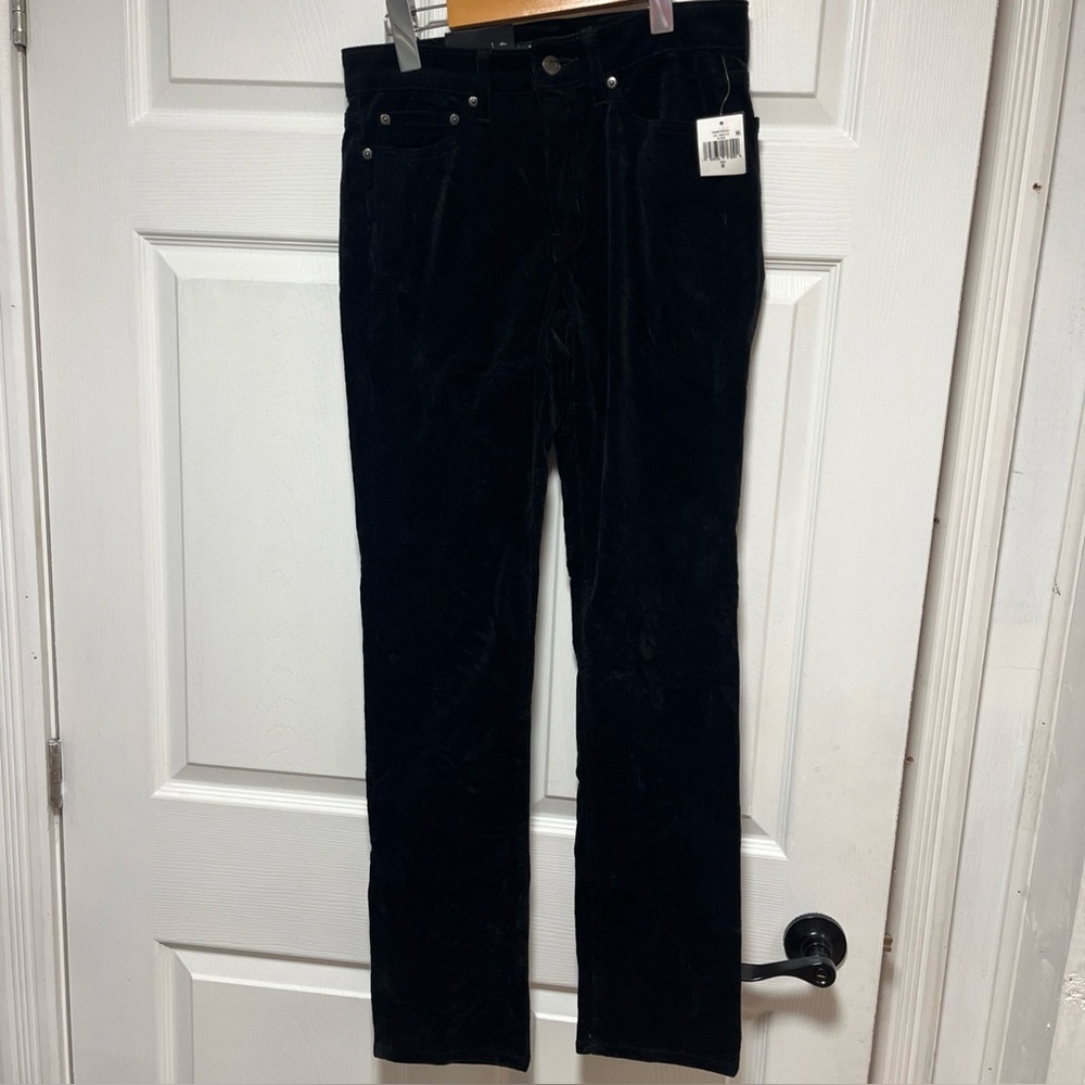 Lauren Ralph Lauren Women’s Corduroy Black Mid-Rise Straight Leg Pants 28 Waist